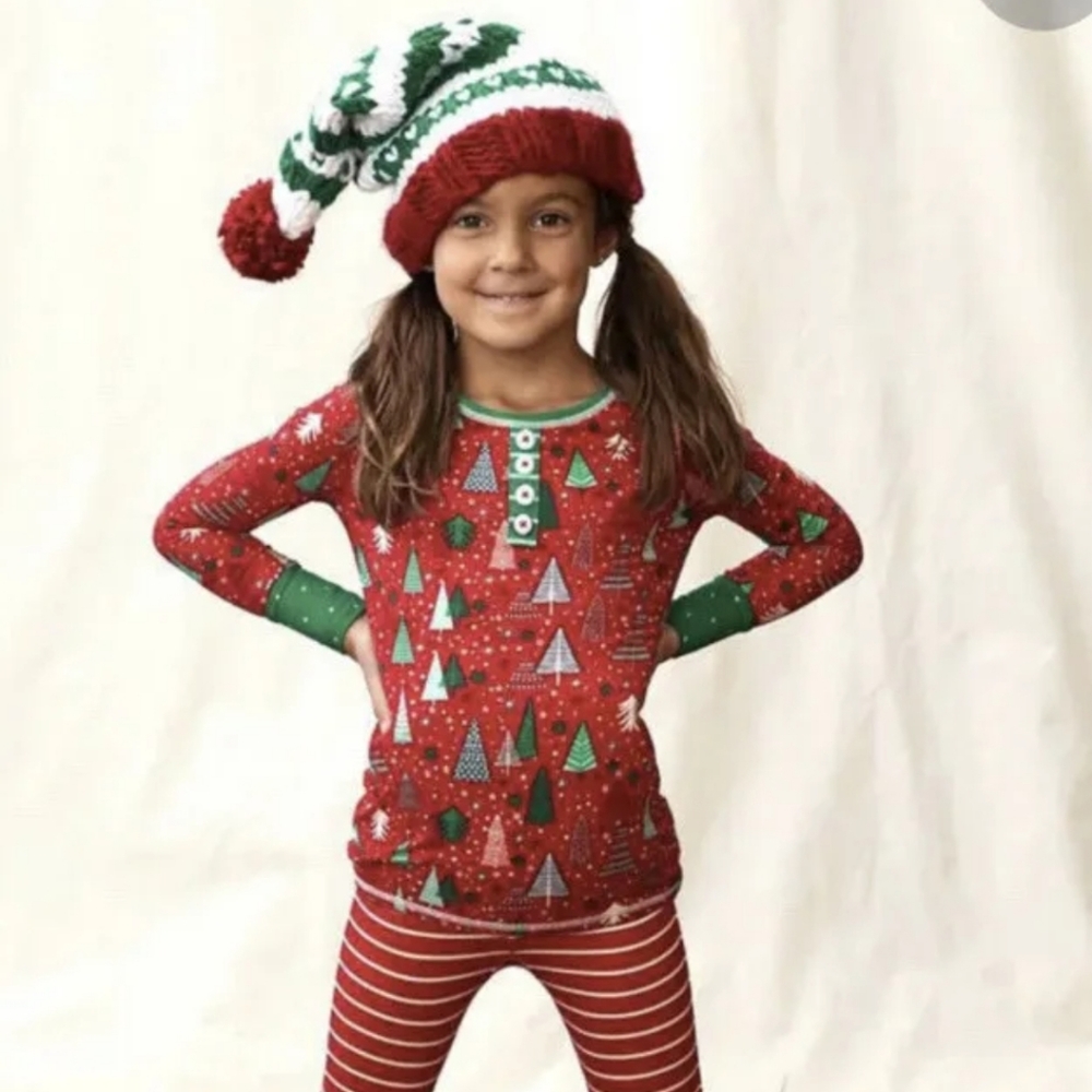 Klara Girls Tight-Fit Holiday Trees PJs